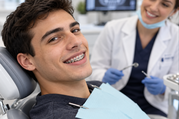 Confident Smile at the Orthodontist