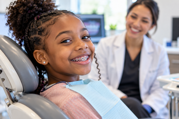 Smiling Patient at the Orthodontist